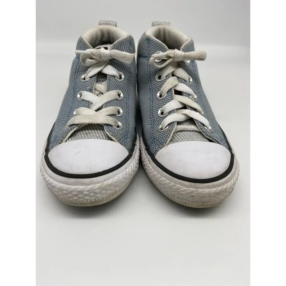 Converse Chuck‎ Taylor Youth Sz 1 All Star High Top Sneakers Unisex Gray/White